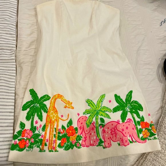 White strapless Lilly Pulitzer